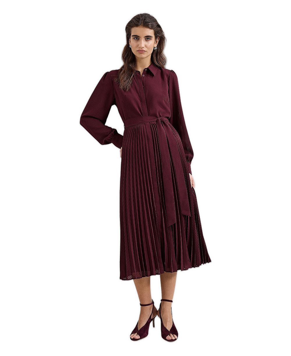 Женское миди-платье-рубашка Phase Eight Ren Pleated