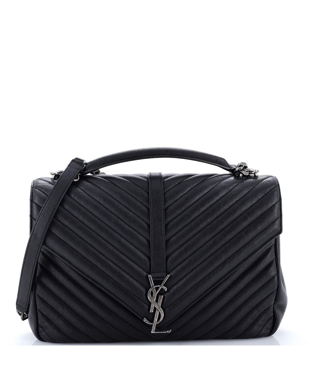 Б/у сумка Saint Laurent Large Classic Monogram College из кожи Matelasse Chevron
