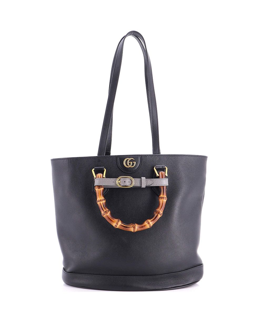 Круглая сумка-тоут Gucci Diana Bamboo из кожи (б/у)