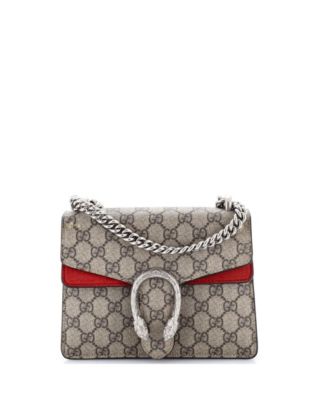 Gucci б/у мини-сумка Dionysus из прорезиненного полотна GG