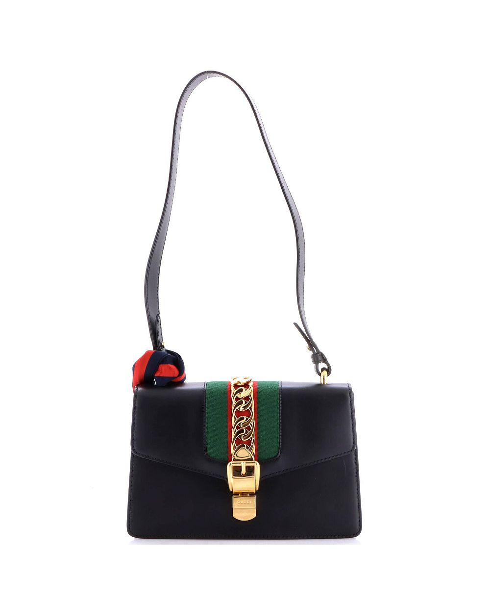 Pre-Owned Gucci маленькая плечевая сумка Sylvie из кожи