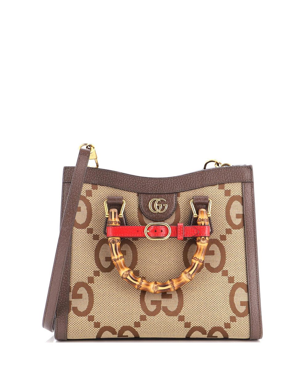 Сумка-тоут Gucci Small Diana NM с бамбуковой ручкой и принтом GG