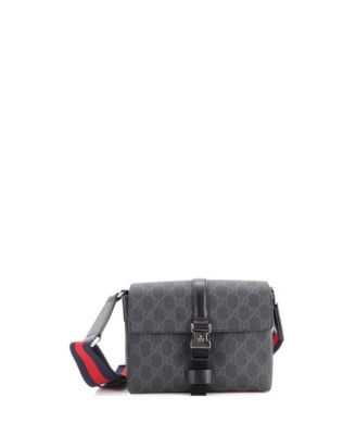 Pre-Owned Gucci мини-сумка через плечо Web с пряжкой GG из канваса с покрытием