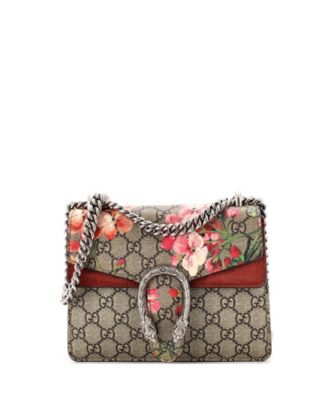 Pre-Owned Gucci Mini Dionysus Bag Blooms Print GG Coated Canvas