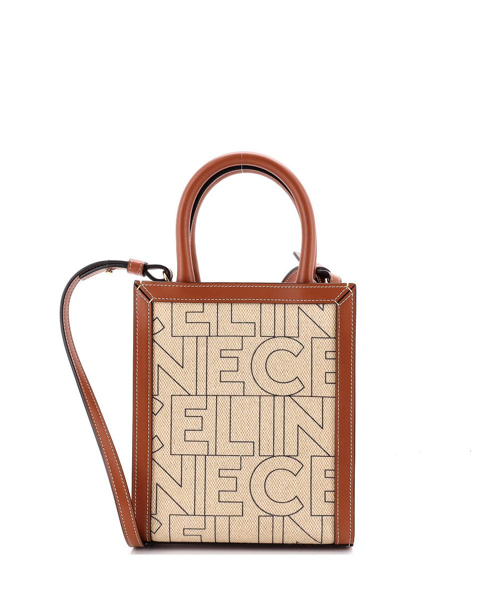 Pre-Owned Celine мини-сумка Cabas Vertical из канваса и кожи с принтом