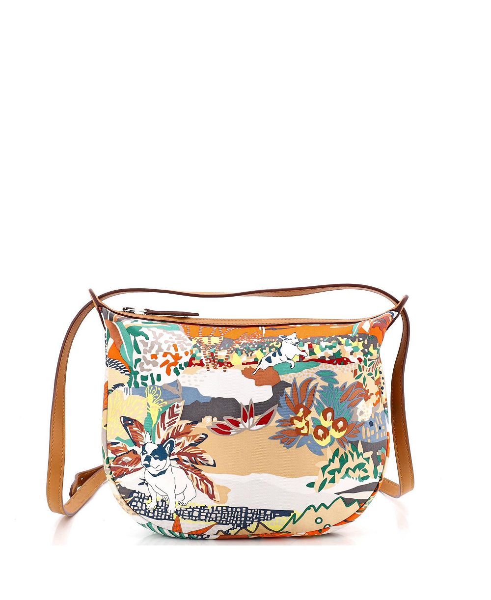 Pre-Owned Hermes Sursoie To Go сумка-пауч из шелка и кожи с принтом