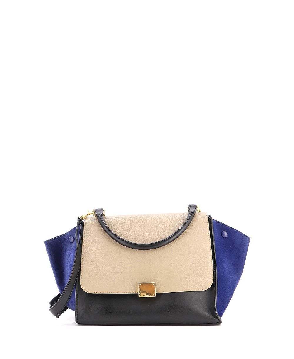 Celine сумка Trapeze Medium Tricolor из кожи, б/у