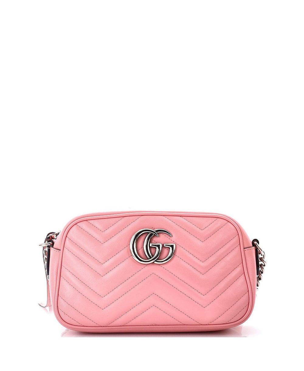 Pre-Owned Gucci Small GG Marmont Shoulder Bag Matelasse Leather