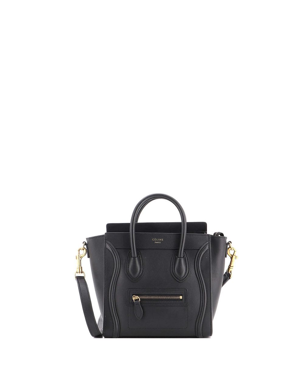 Pre-Owned Celine Nano Luggage сумка из гладкой кожи