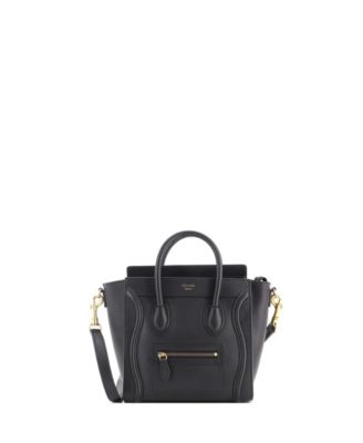 Pre-Owned Celine Nano Luggage сумка из гладкой кожи