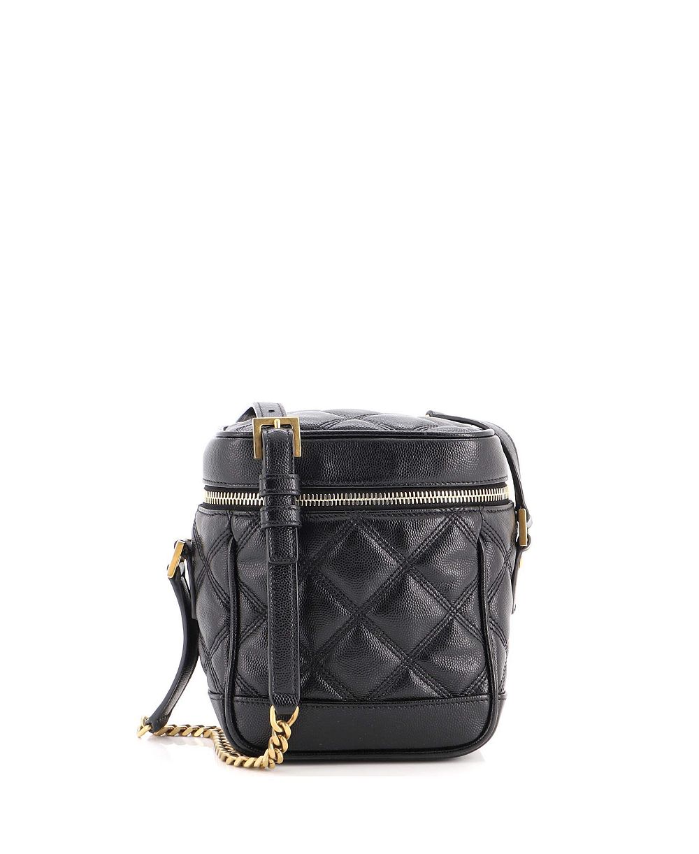 Saint Laurent 80's Vanity Bag Quilted Leather б/у