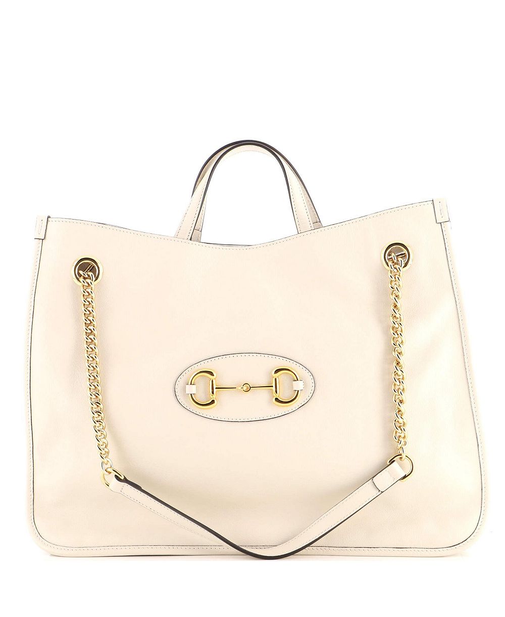 Pre-Owned Gucci большая сумка-тоут с цепочкой и фурнитурой в виде конской удила 1955 из кожи