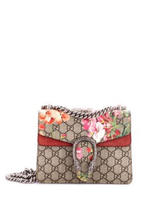 Женская сумка Gucci Mini Dionysus Blooms Print GG Coated Canvas Pre-Owned