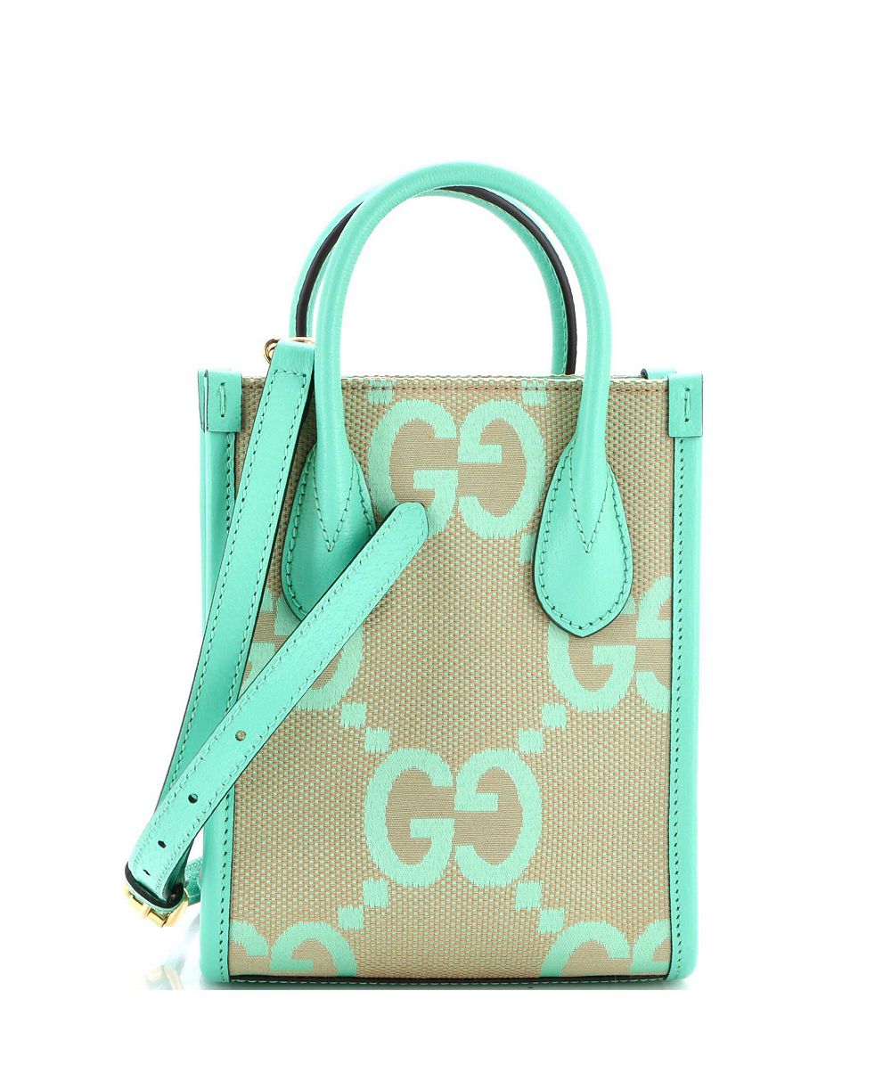 Б/у мини-сумка Gucci Vertical Tote Jumbo GG Canvas