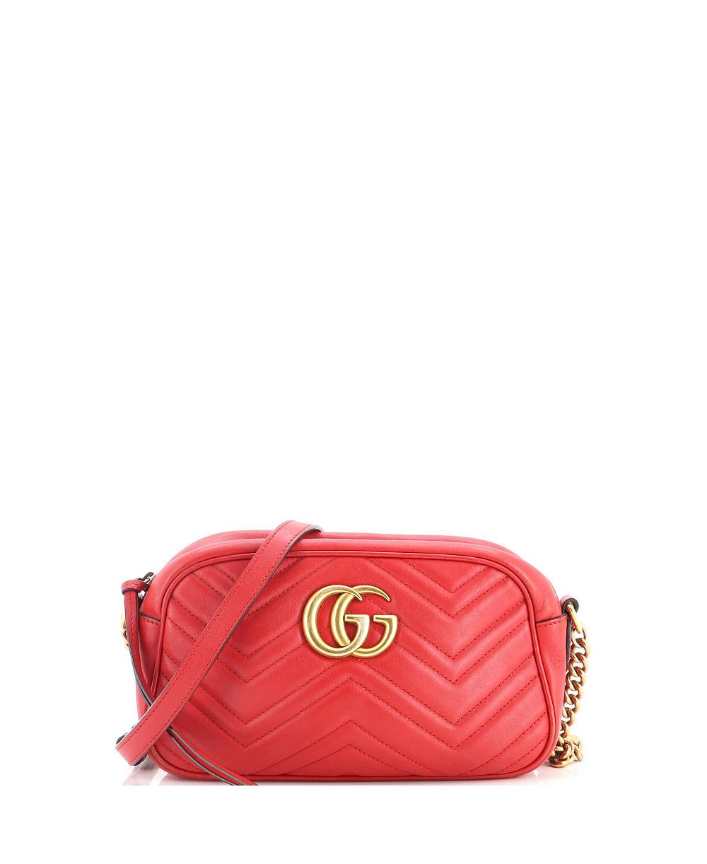Pre-Owned Gucci Small GG Marmont Shoulder Bag Matelasse Leather