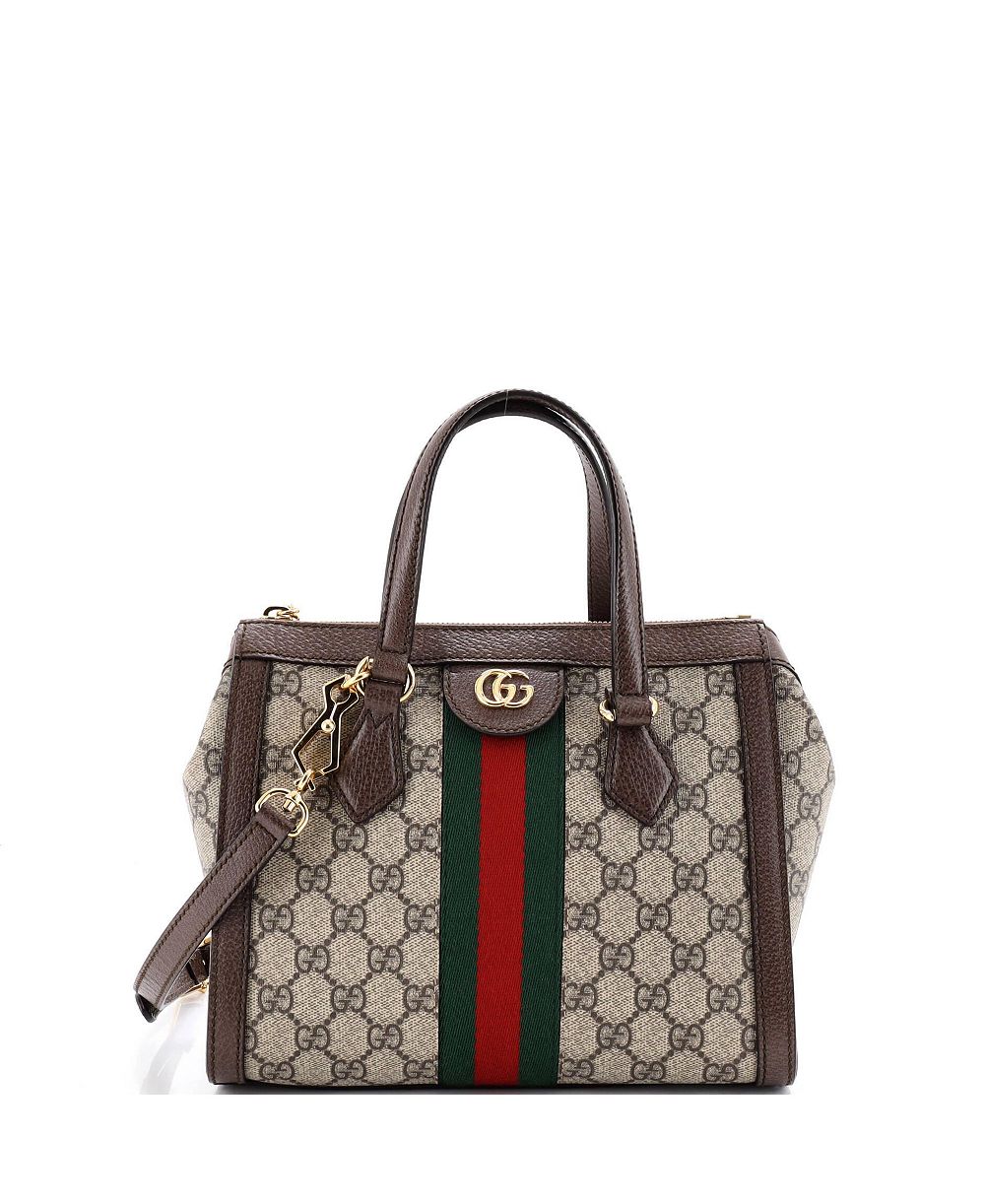 Pre-Owned Gucci Small Ophidia Top Handle Tote GG Coated Canvas женская сумка