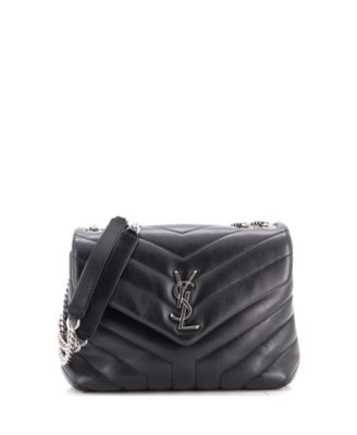 Маленькая сумка Saint Laurent Loulou на плечо из кожи Matelasse Chevron, б/у