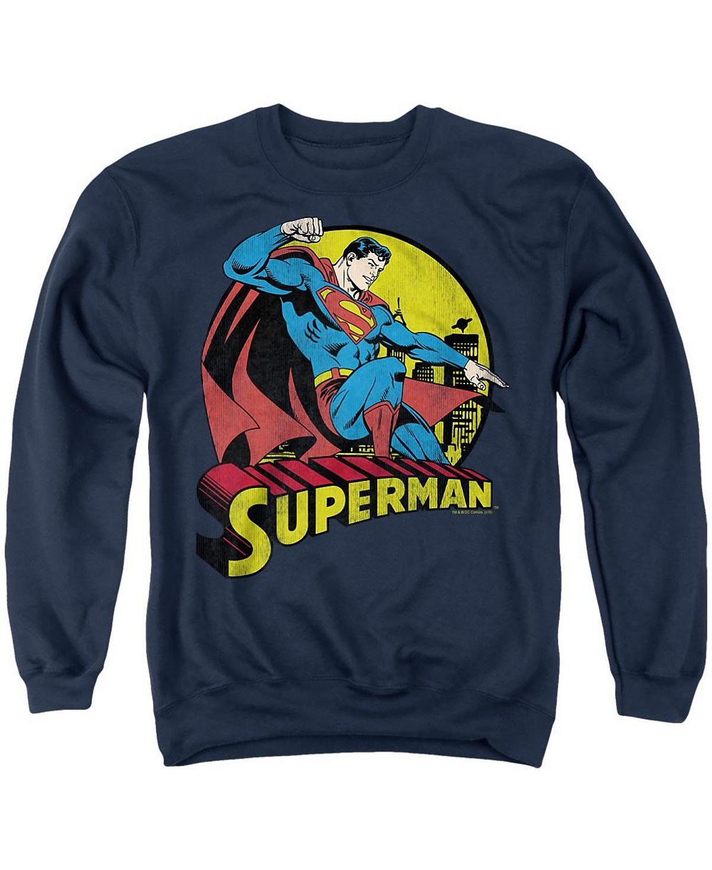 Superman мужской свитшот с круглым вырезом и графическим принтом