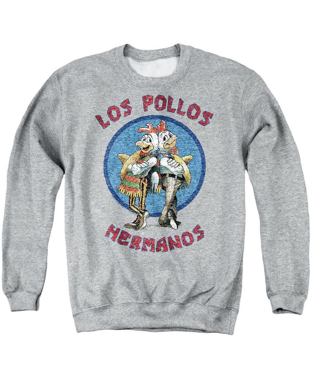 Мужская длинно рукавная футболка с круглым вырезом и принтом Los Pollos Hermanos из сериала Breaking Bad, классический крой