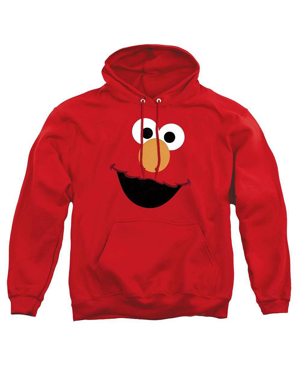 Sesame Street Мужская худи с длинным рукавом из хлопково-полиэстеровой смеси с графическим изображением лица Эльмо