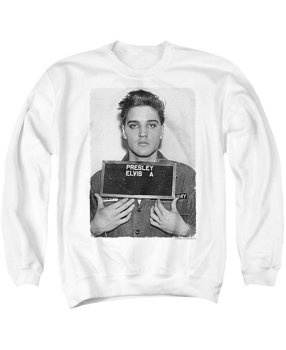 Elvis Мужская хлопковая толстовка Presley Army Mug Shot