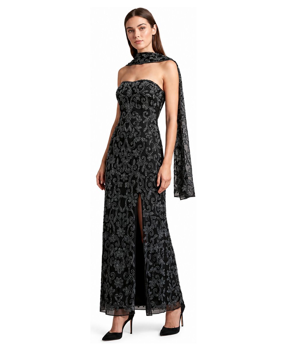 Женское вечернее платье Lara Strapless Beaded Gown