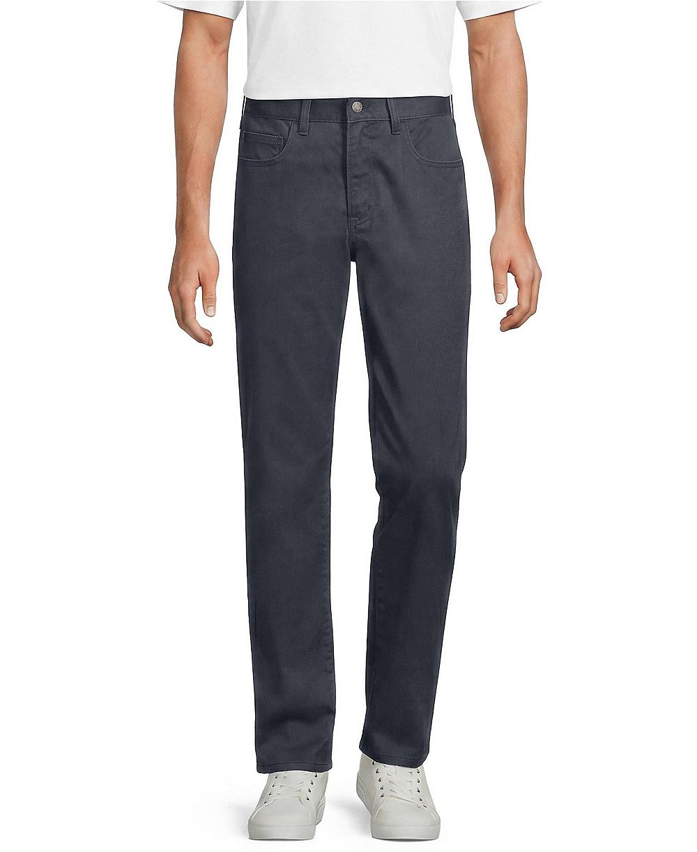 Lands' End Travel Kit Straight-Fit Comfort-Waist Stretch Брюки Мужские