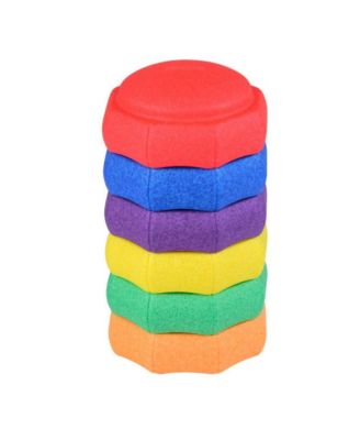Slickblue 6-Piece Kids Balance Stepping Stones for Sensory Play, Ages 3+