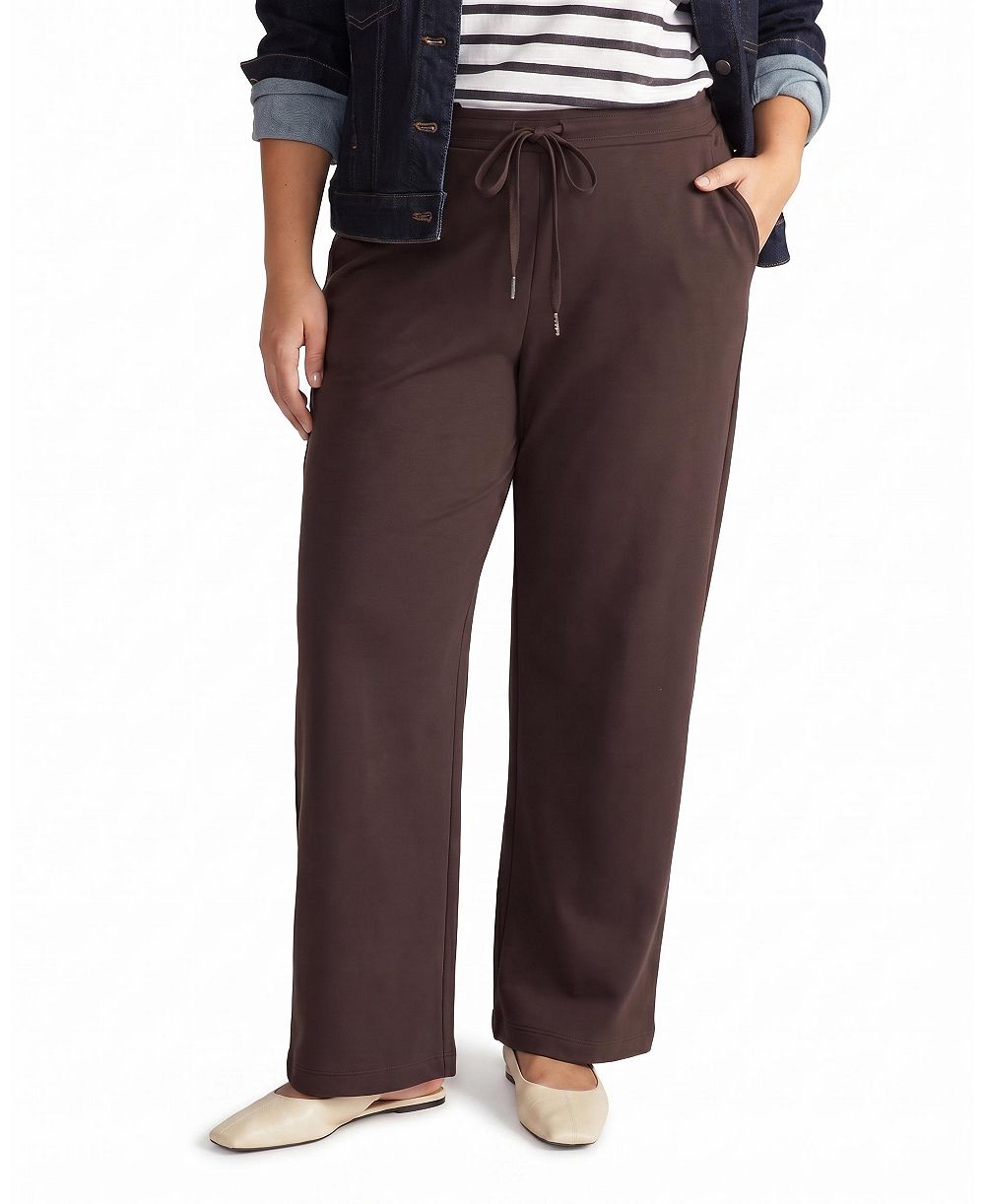 Брюки-джоггеры Universal Standard Plus Size из французской махры с прямым кроем