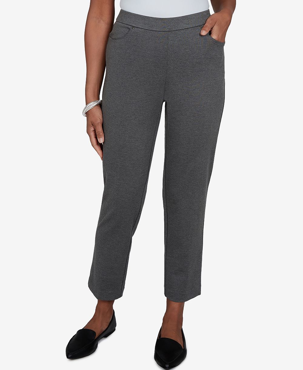 Alfred Dunner Women's Petite Pull-On Mid-Rise Ankle Pants