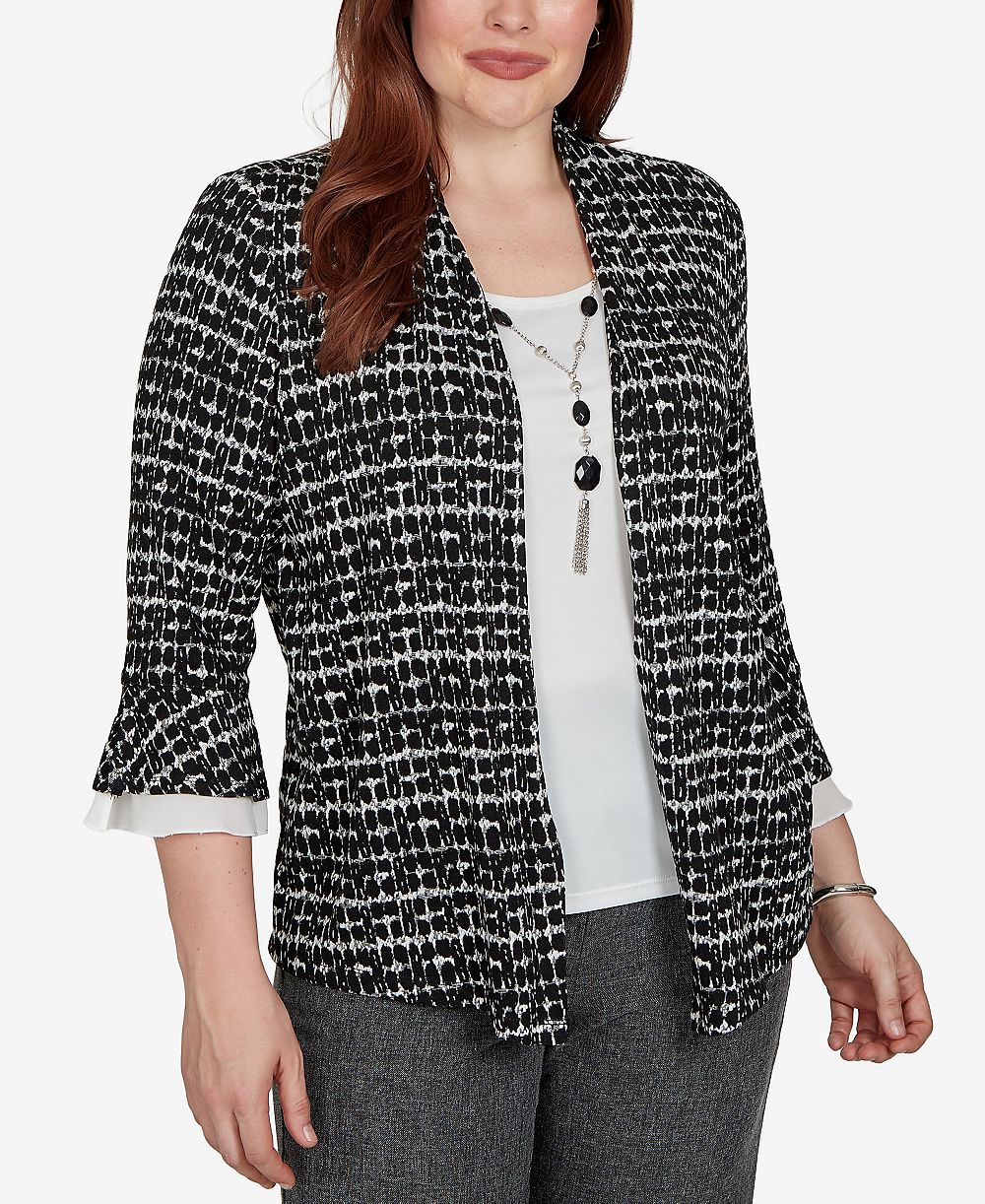 Топ Alfred Dunner Petite Dressy 3/4-Sleeve