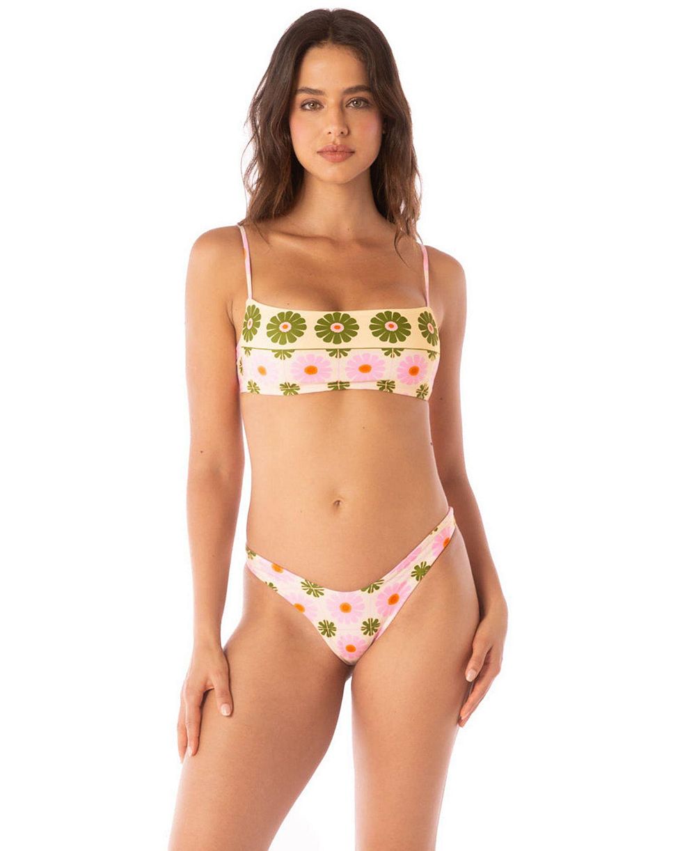 Женский спортивный двусторонний топ для купальника Maaji Pastel Flourish Scape