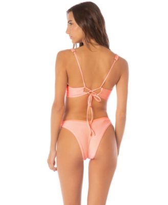 Maaji Women's Watermelon Daiquiri Valerian High-Rise Cheeky Bikini Bottom