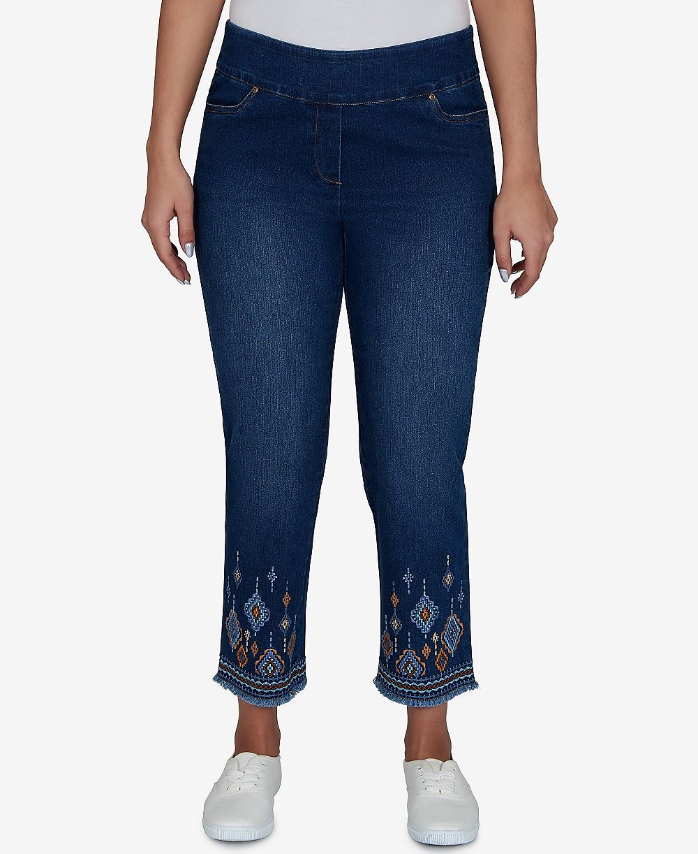 Alfred Dunner Women's Pull-On Ankle Denim Pants