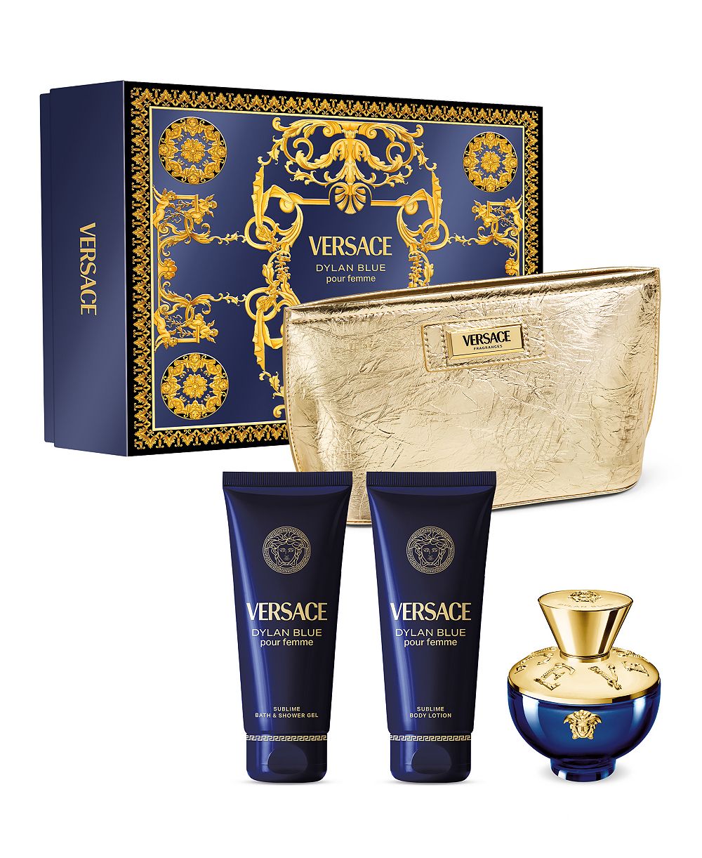 Versace подарочный набор духов Dylan Blue Pour Femme, 4 предмета, спрей