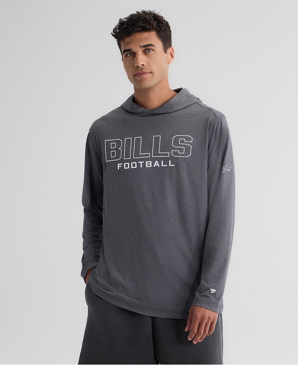 Fanatics мужская футболка с длинными рукавами и капюшоном Charcoal Buffalo Bills Clutch