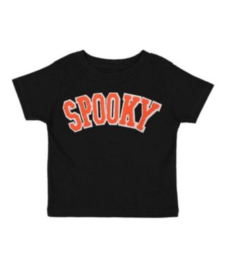 Sweet Wink Little Boys Spooky Orange Patch Halloween Short Sleeve T-Shirt