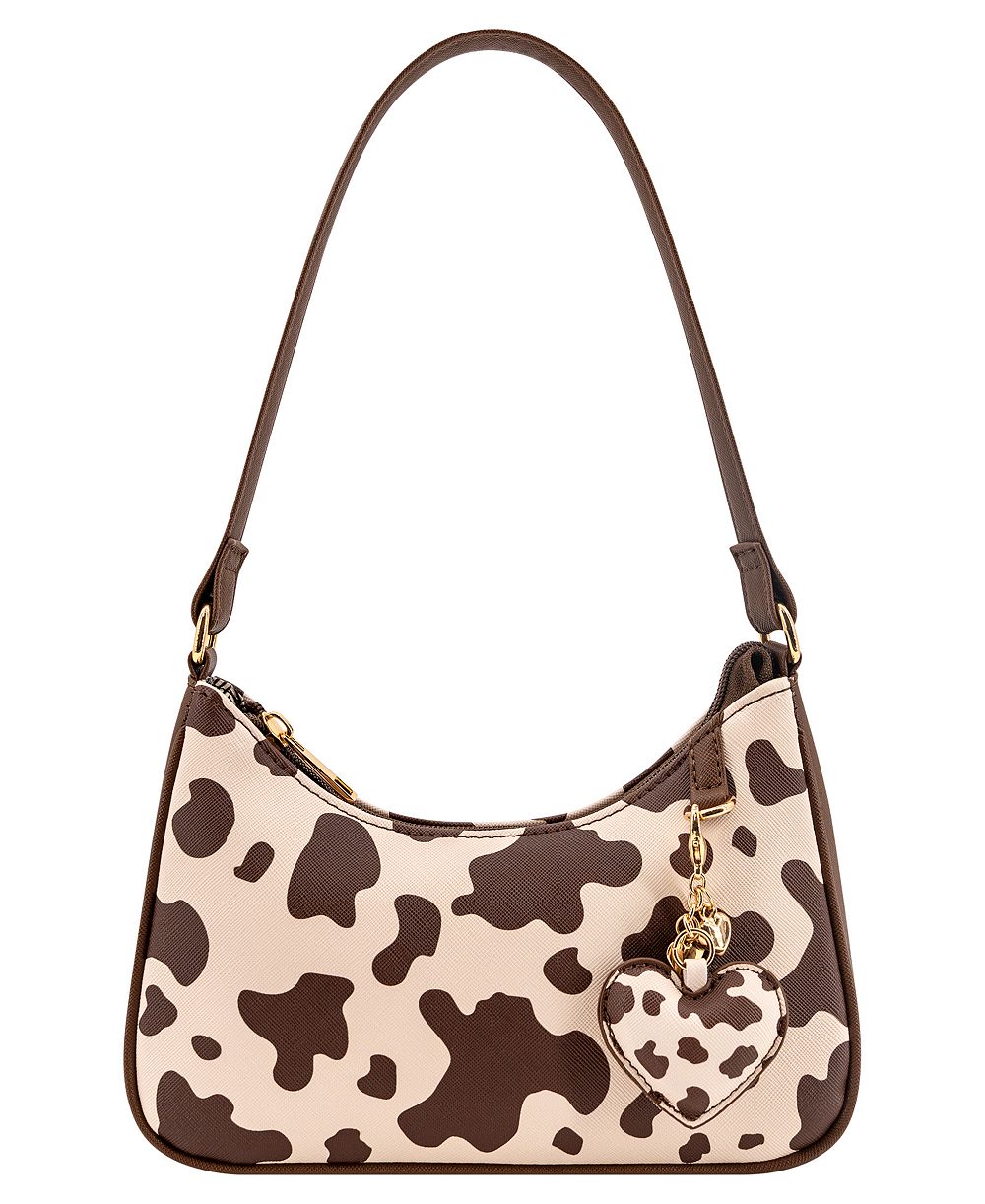 LIKE DREAMS Sutton Cow Print Small Shoulder Handbag