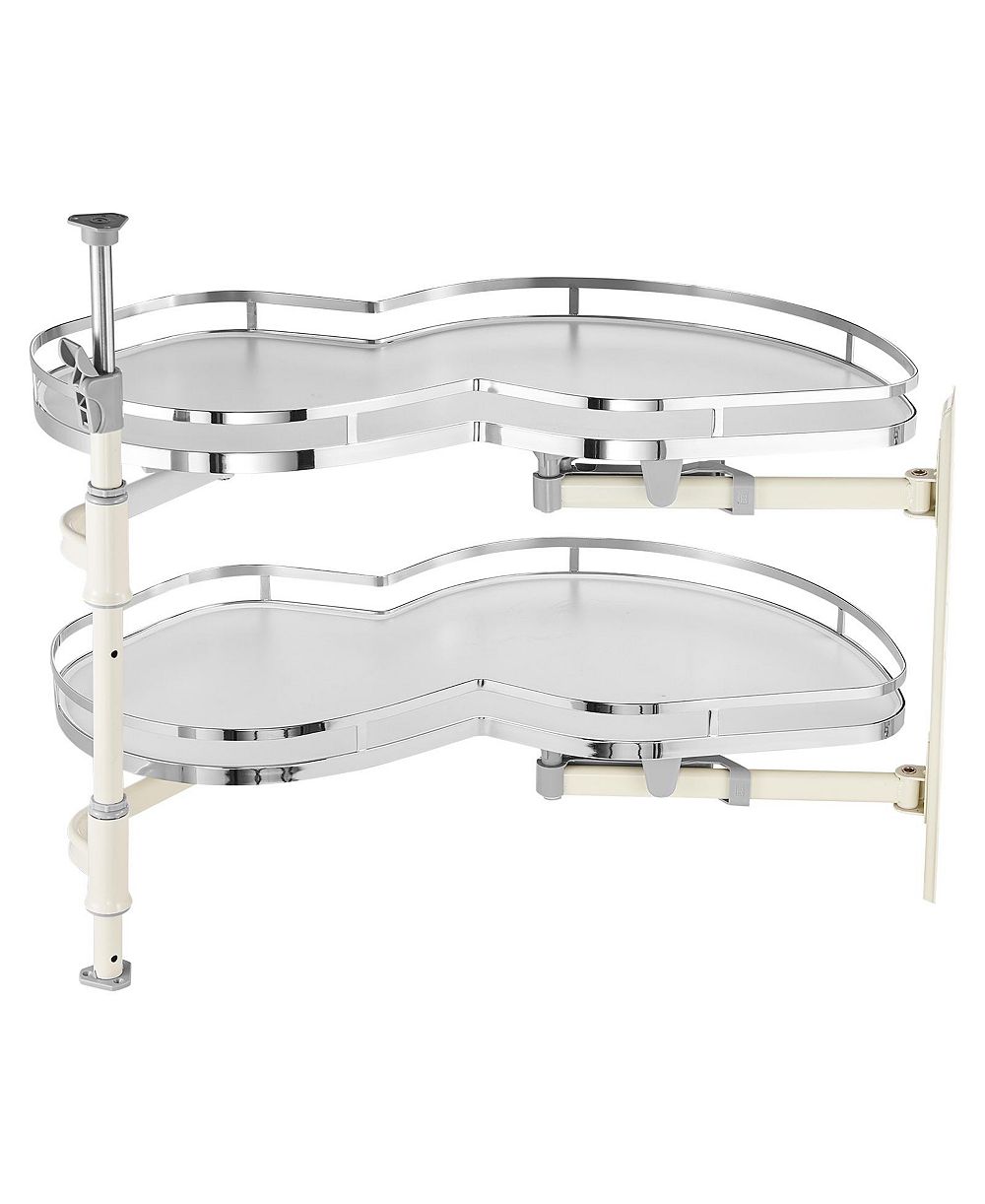 SUGIFT 2 Tier Swing Out Blind Corner Cabinet Organizer for 36 In Cabinets Right Opening