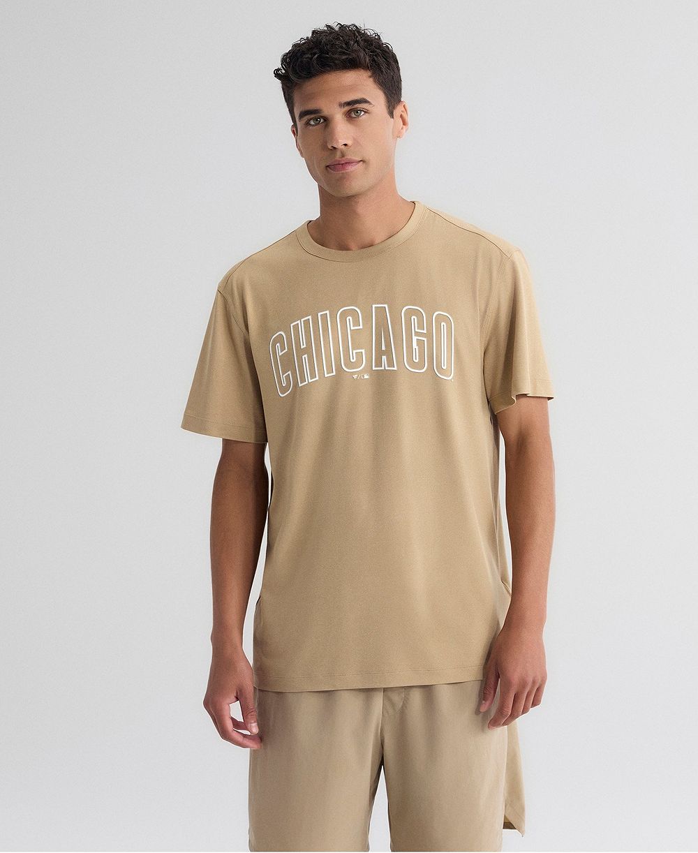Fanatics Мужская футболка Khaki Chicago Cubs Clutch Winning Edge