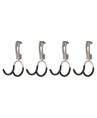 Rubbermaid Universal Metallic FastTrack Hanging Garage Hook Organizers  (4 Pack)