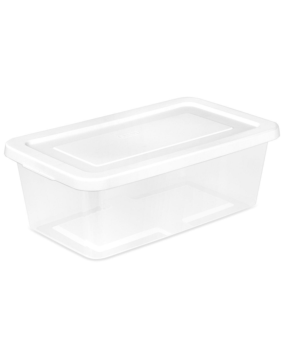 Sterilite 6 Qt Storage Box, Stackable Plastic Container, Home Organizer, 36 Pack