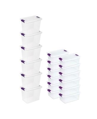 Sterilite 27 Qt Storage Container, 6 Pack, and 15 Qt Storage Container, 12 Pack