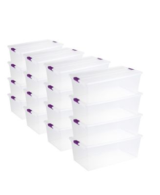 Коробка для хранения Sterilite 110 Qt Clear, набор 16 шт.