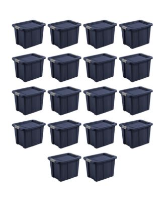 Sterilite пластиковый контейнер для хранения Tuff1 18 Gal с защелкивающейся крышкой, синий (18 шт.)