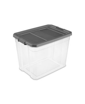 Sterilite 108 Qt Clear Stacker Storage Container Tote w/ Latching Lid, 16 Pack
