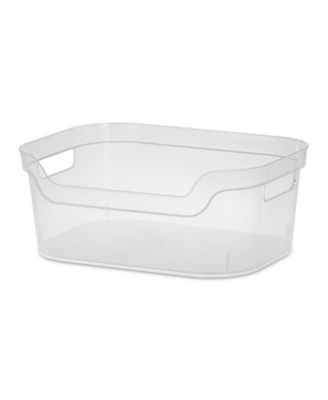 Sterilite 5.25x9.5x13 Inch Open Storage Bin w/ Carry Handles, Clear (16 Pack)