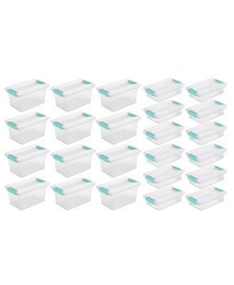 Средний контейнер Sterilite Clip Storage Tote, 12 штук, и маленький контейнер Sterilite Clip Storage Tote, 12 штук