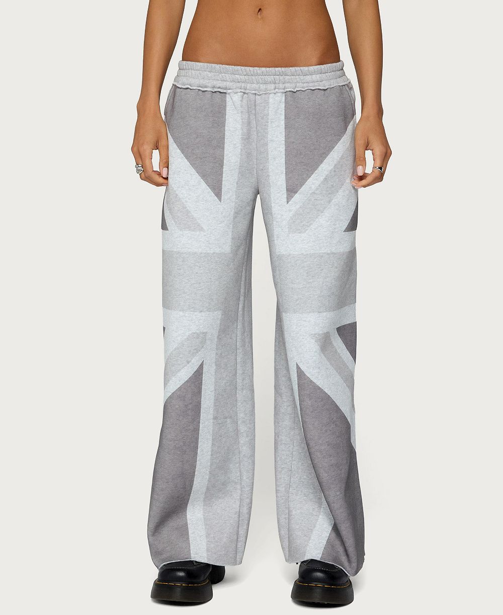 Edikted Women's London Rush Wide-Leg Low-Rise Sweatpants