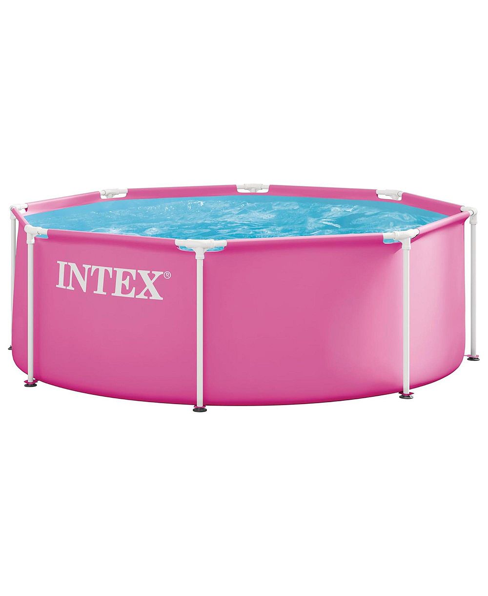 Intex надземный бассейн с металлическим каркасом, 8Ft X 30In, розовый